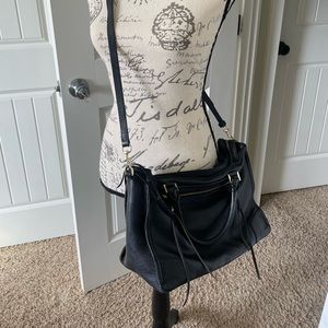 Rebecca Minkoff Regan Satchel in Black Leather